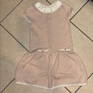 Janie and Jack Pink and Cream Casual Dress